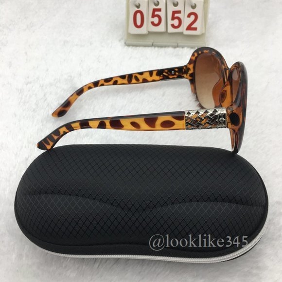Leopard Print Frame  Brown Lens  Retro. Vintage Sunglasses - Picture 2 of 4